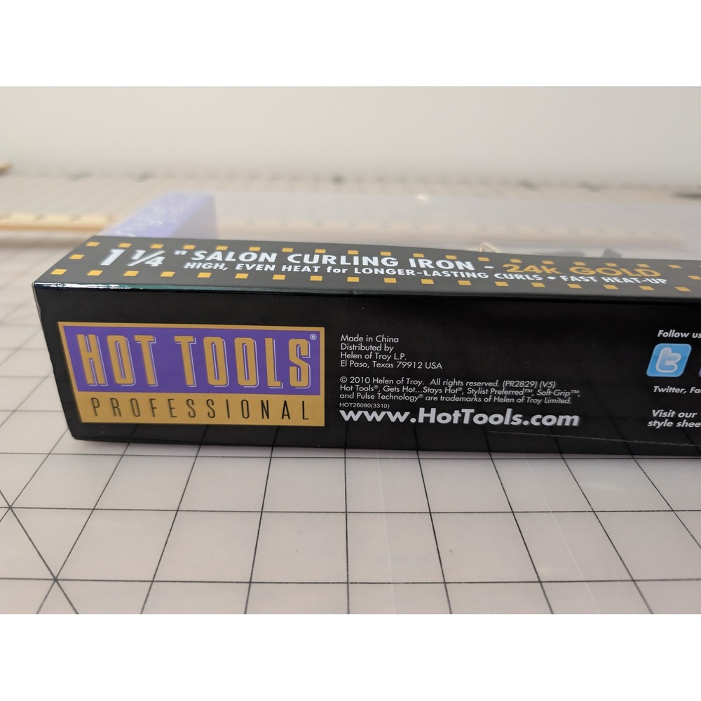 Hot Tools Professional 24k Gold Salon Curling Iron 1 1/4 Inch Model 1110